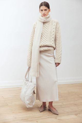 Wool-Blend Cable-Knit Jumper