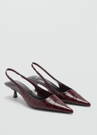 Crocodrile Kitten-Heel Shoes - Women | Mango United Kingdom