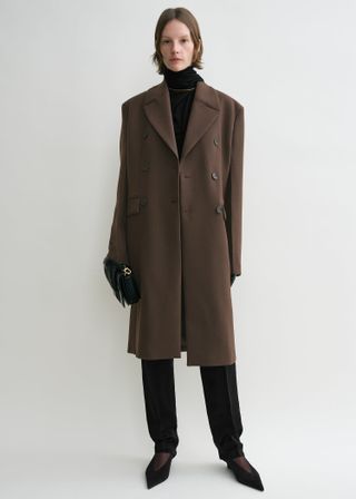 Broad Midi Coat Bark