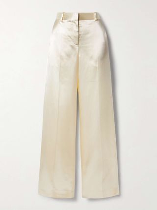 Encore Satin Straight-Leg Pants