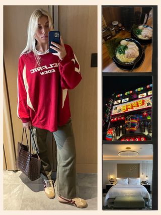 Collage of Editor Mirror Selfie and Tokyo Sites