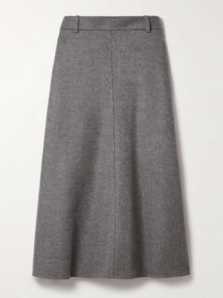 Wool-Felt Midi Skirt