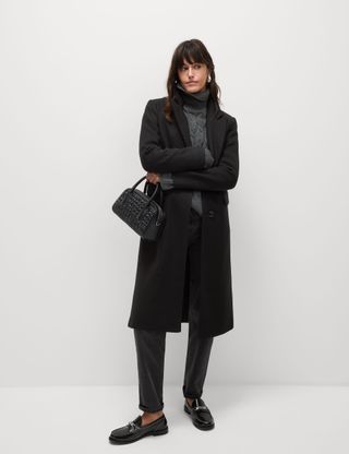 Single Breasted Longline Tailored Coat