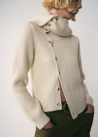 Funnel-Neck Sweater With Buttons - Women | Mango United Kingdom