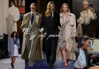 a collage of celebrity and fashion influencer images featuring 2024's soft power trend