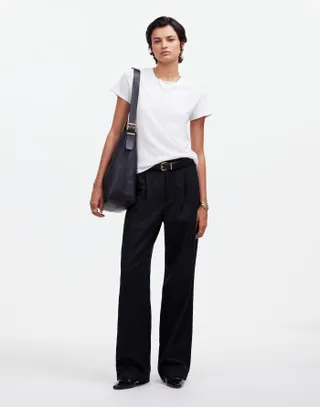 MW, Slouchy Straight Pants in Drapey Twill