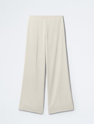 Calvin Klein Satin Stretch Wide Leg Pants