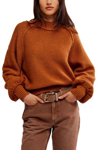 Free People, Riley Mock Neck Sweater