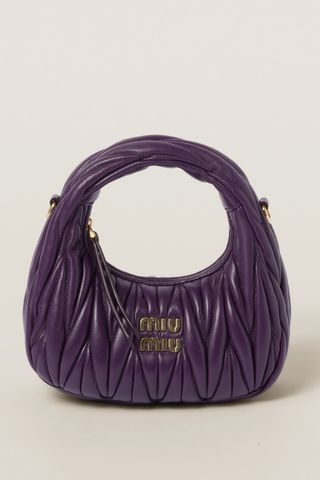 Miu Miu Wander Matelassé Nappa Leather Hobo Mini-Bag