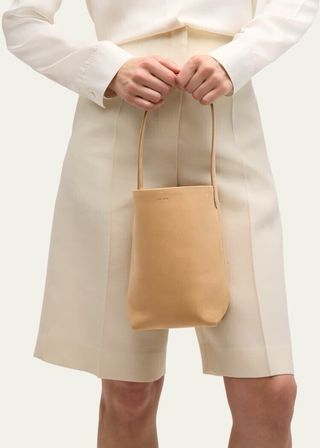 The Row Park Nubuck Leather Tote Bag in Croissant