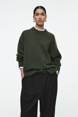 Chunky Pure Cashmere Crew-Neck Sweater