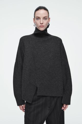 Asymmetric Merino Wool Sweater