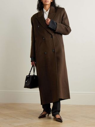 Gaia Double-Breasted Wool-Blend Coat