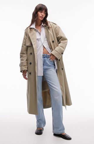 High Pile Fleece Lined Trench Coat