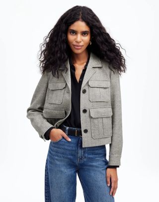 Madewell, Flap-Pocket Field Jacket in Herringbone