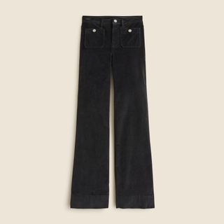 Wide-Leg Velvet Sailor Trouser