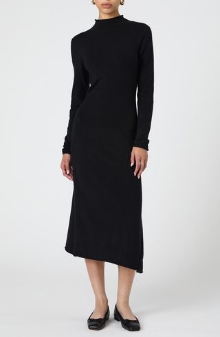 Cosysoft Long Sleeve Slit Sweater Dress