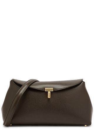 T-Lock Leather Clutch