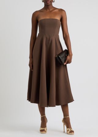 Ultimate Muse Strapless Jersey Midi Dress