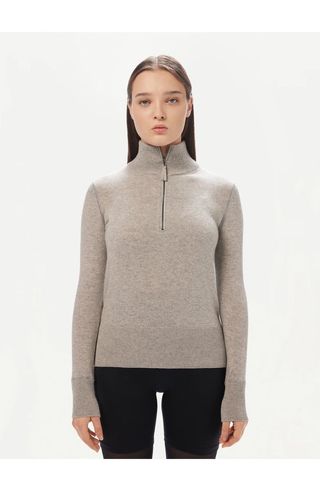 Women's Quarter Zip Cashmere Sweater