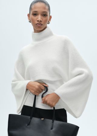 Combined High Collar Sweater - Women | Mango United Kingdom