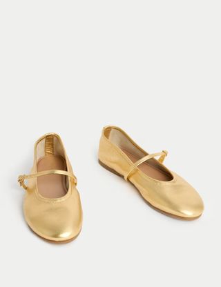 Unlined Leather Mary Jane Ballet Pump