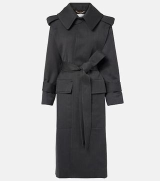 Wool-Blend Trench Coat