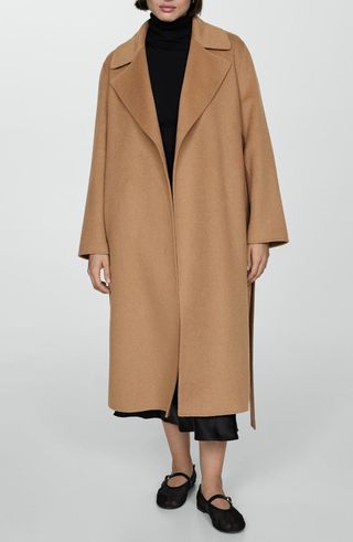 Belted Wool Blend Coat