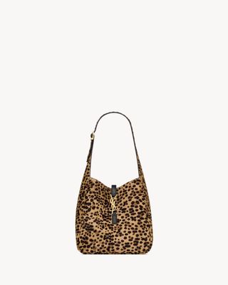 Saint Laurent, Le 5 à 7 Small YSL Hobo Bag in Leopard-Print Calf Hair