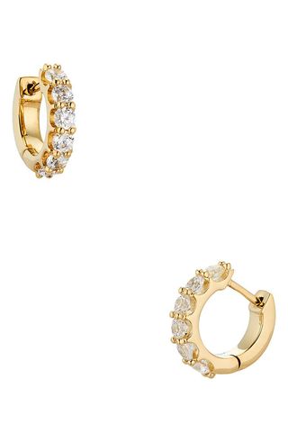 Perfect Cubic Zirconia Huggie Hoop Earrings