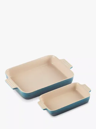 Le Creuset Stoneware Rectangular Oven Dish, Set of 2