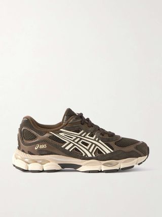 Gel-Nyc Leather and Suede-Trimmed Mesh Sneakers