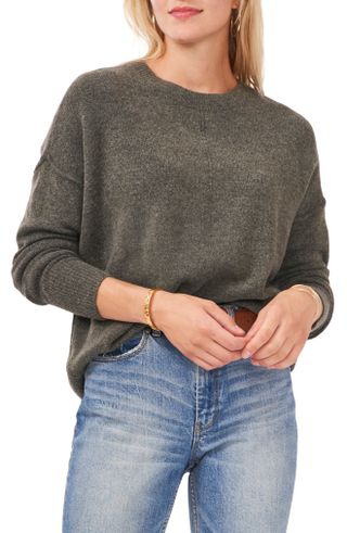 Vince Camuto, Exposed Seam Crewneck Sweater