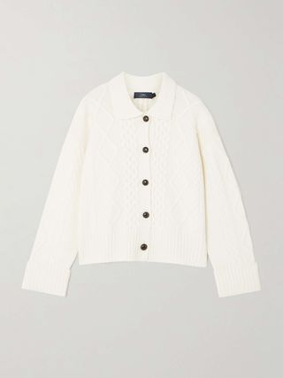 Columbia Cable-Knit Cashmere Cardigan