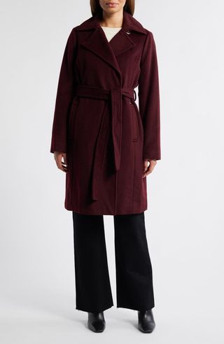 Belted Wool Blend Coat