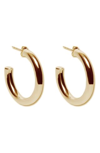 Sterling Silver Tubular Hoop Earrings