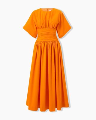 Carolina Herrera Cummerbund-Waist Midi Dress