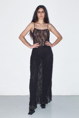 Giulia Lace Black Long Dress