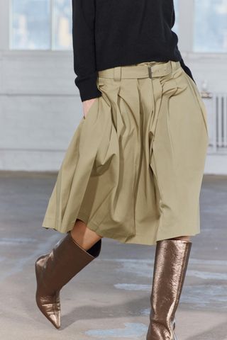 Box Pleat Midi Skirt - Limited Edition