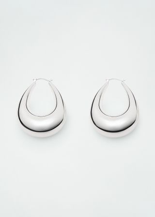 Volume Oval-Hoop Earrings - Women | Mango United Kingdom