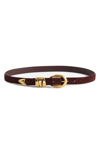 Madewell Triple Keeper Suede Belt