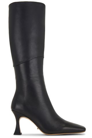 Fantasy Heeled Knee-High Boots in Black