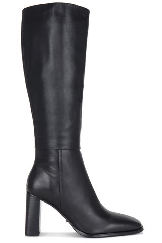 knee-high black boots