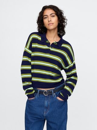 Cashsoft Relaxed Polo Sweater