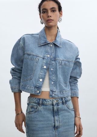 Pocketed Denim Jacket - Women | Mango Usa