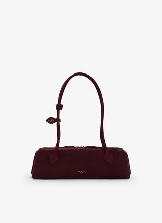 Maison Alaia, Le Teckel Medium Bag in Suede Goatskin