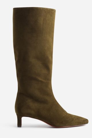 Madewell The Dimes Kitten-Heel Knee Boot