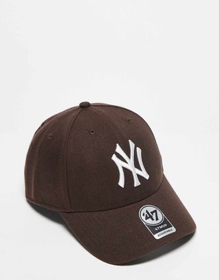 47 Brand Ny Yankees Snapback Cap in Chocolate