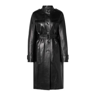 Celine Belted Leather Trench Coat