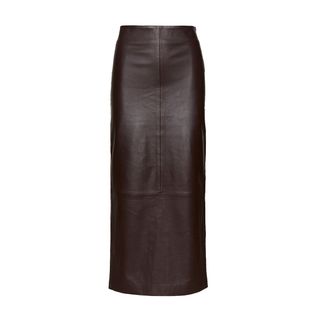 Leather Column Skirt